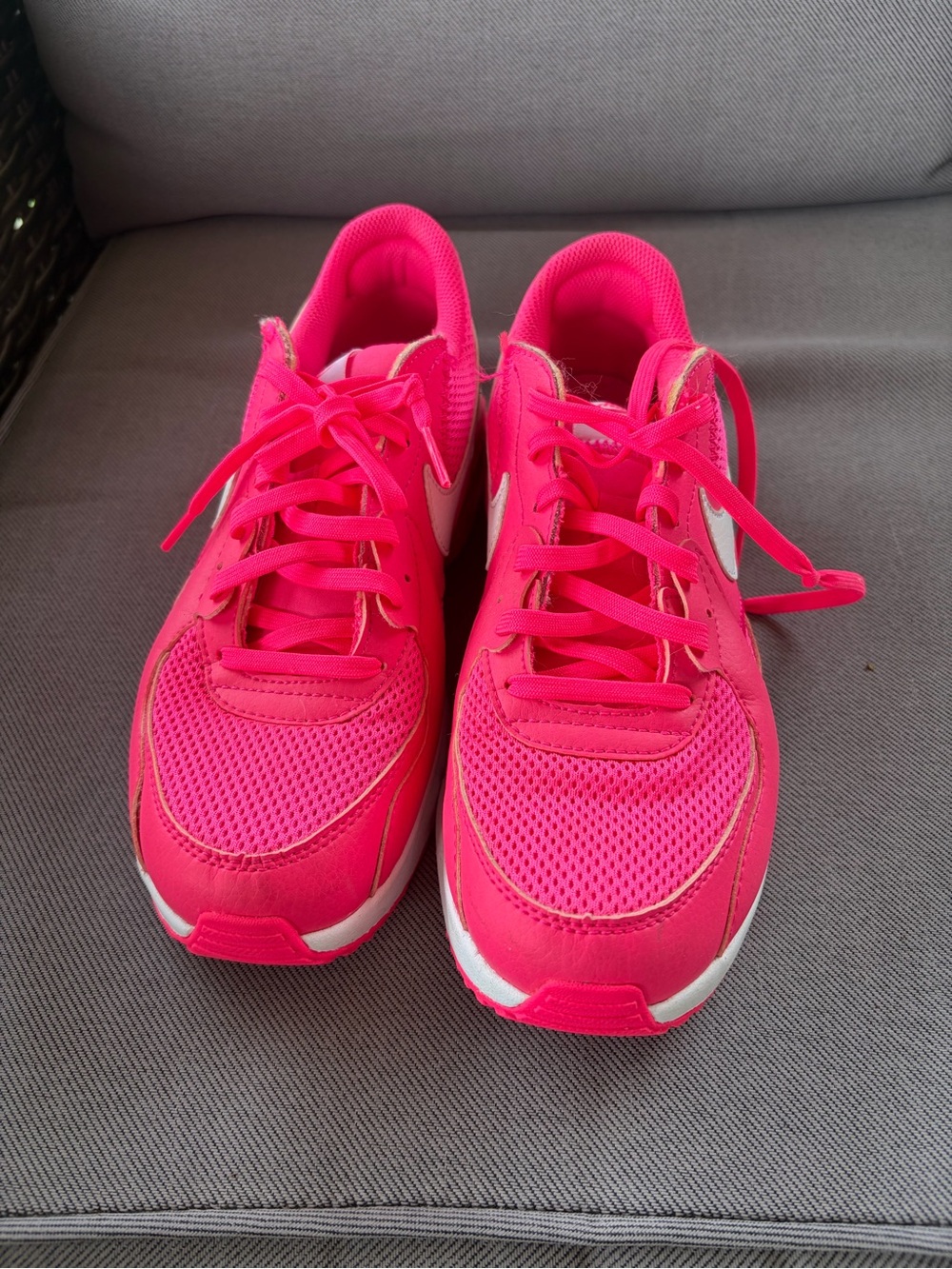Nike Hot Pink Running Sneakers with White Swoosh